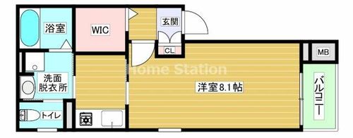 大阪府大阪市福島区吉野4丁目(アパート)の賃貸物件の間取り