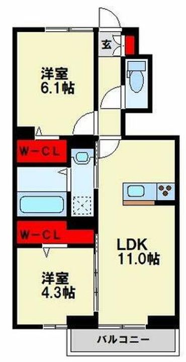 ENG町上津役の間取り