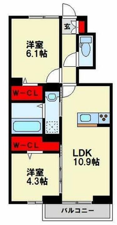 ENG町上津役の間取り