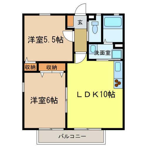 エスポワールⅡB203の間取り