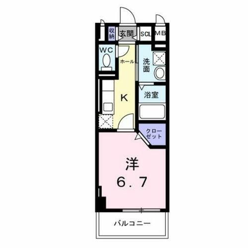 大阪府門真市殿島町(マンション)の賃貸物件の間取り
