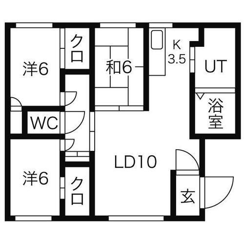 グリーンバレータウンB101の間取り