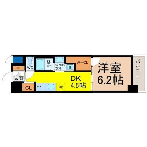 エステムコート名古屋ライブゲートの間取り