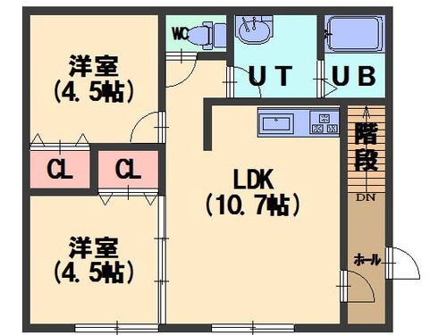 アスティ久根別201の間取り