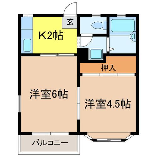 コーポラスしずⅡの間取り