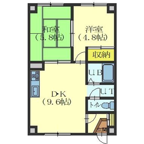 シャルム中上202の間取り