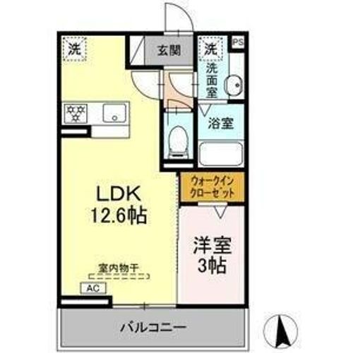 愛知県名古屋市西区又穂町4丁目(アパート)の賃貸物件の間取り