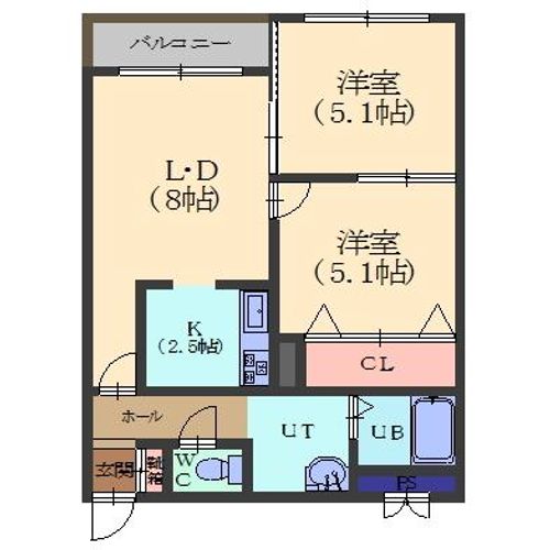 ル・ノール人見町406の間取り