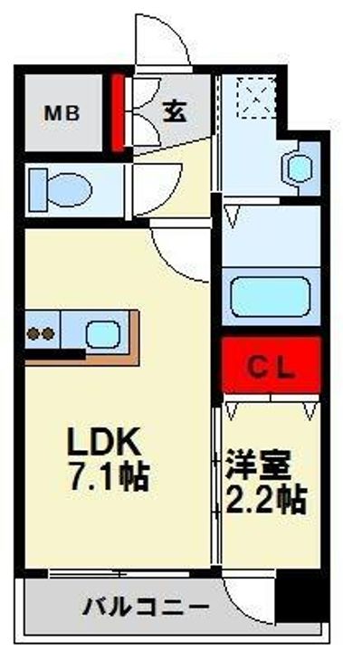 YSP八幡の間取り
