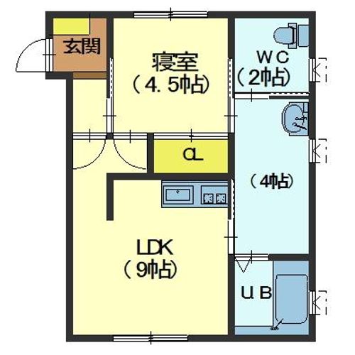 すみやす荘101の間取り