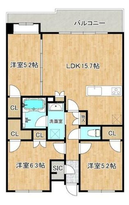 サンリヤン都府楼前205の間取り
