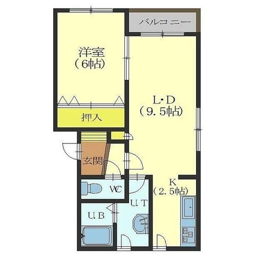 カスティーユ美原307の間取り