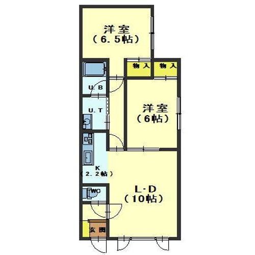 ポチタマみはら202の間取り