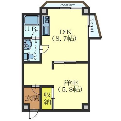 マンション函館302の間取り