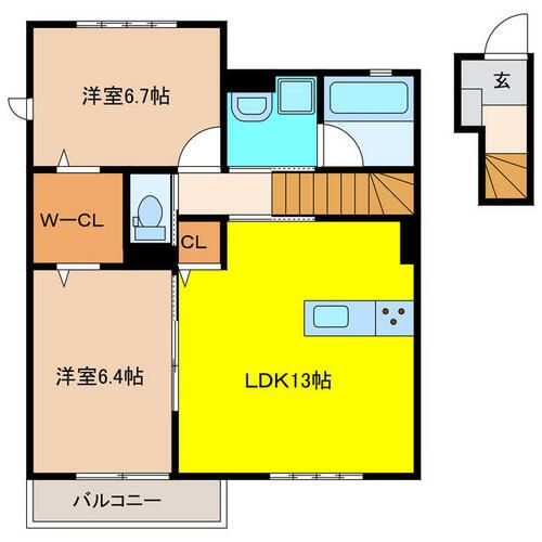 ラ・メゾン西町の間取り