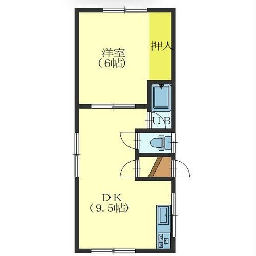 ハイツアップルKK201の間取り