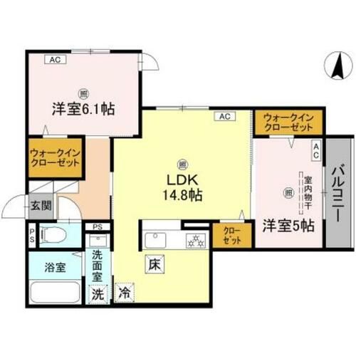 大阪府大阪市鶴見区横堤2丁目(アパート)の賃貸物件の間取り
