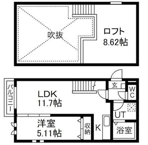 Creo堀田壱番館の間取り