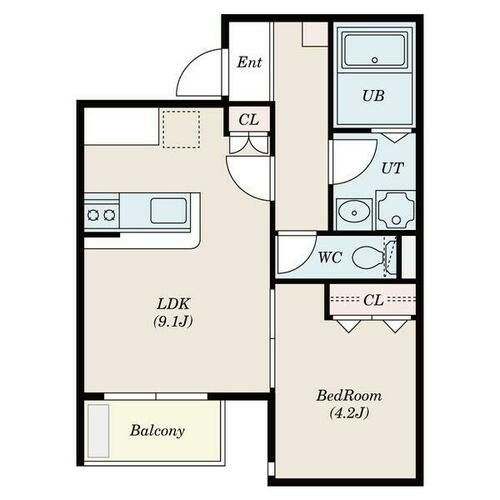 フローネル六番町の間取り