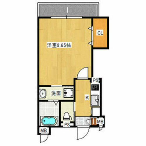 大阪府東大阪市花園本町1丁目(アパート)の賃貸物件の間取り