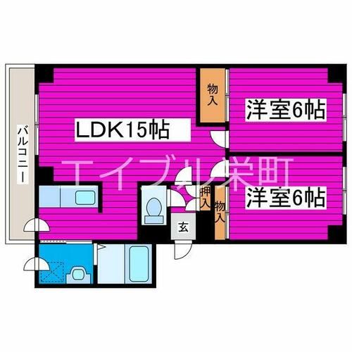 ゴールドハイツ203の間取り
