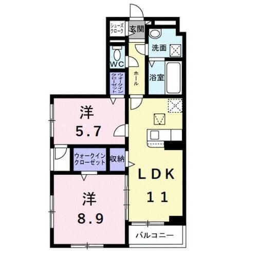 アイマコート 初芝の間取り