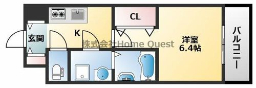 S-RESIDENCE小阪azure1106の間取り