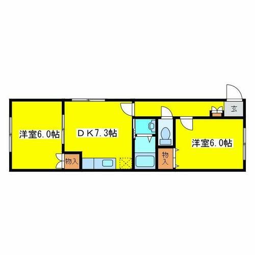ビッグバーンズマンション清田301の間取り