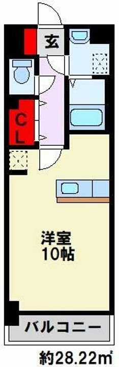 福岡県北九州市八幡西区西折尾町(マンション)の賃貸物件の間取り