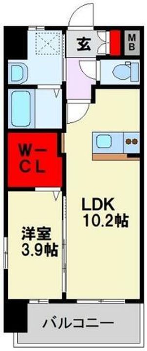 福岡県北九州市八幡西区力丸町(マンション)の賃貸物件の間取り