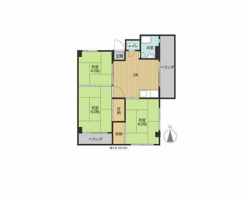 新町藤ビルNo.2105の間取り