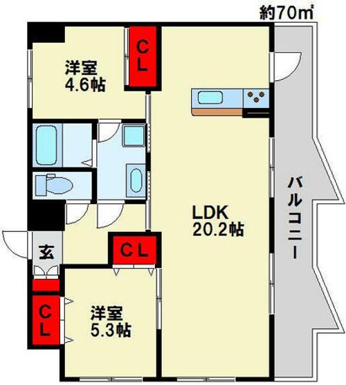 Basic B.L.D YAHATA1201の間取り