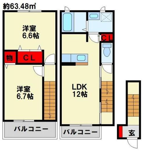 アヴァンツァートヴィレッジ Ⅱの間取り