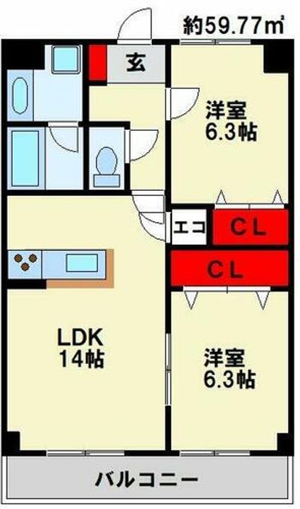 ニューガイア上石田の間取り