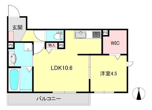 Chouchouにおの浜の間取り