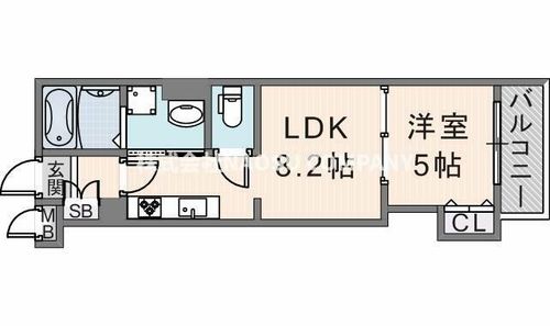 クリエオーレ東山町304の間取り