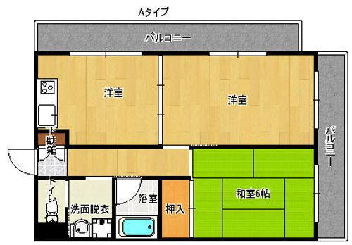 シェーネヴェレ清水丘の間取り