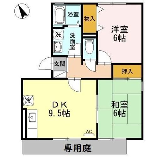 メルベーユ前田Ⅱの間取り