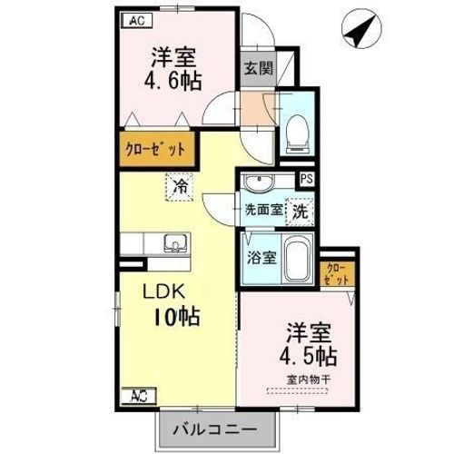 メゾンプランタニエール  キャトルの間取り