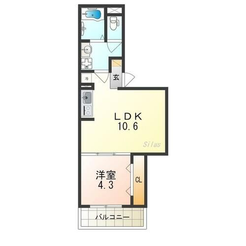 大阪府高石市西取石1丁目(アパート)の賃貸物件の間取り