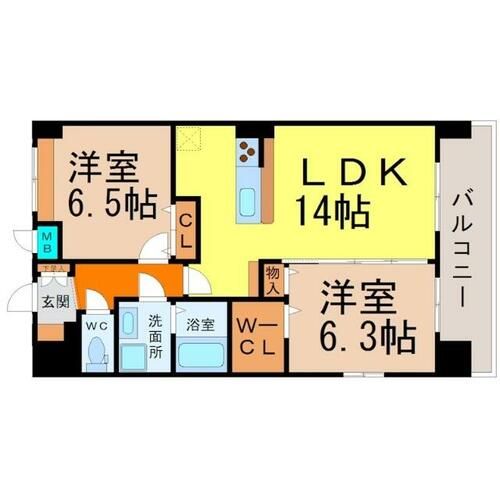 プラジュ千種の間取り