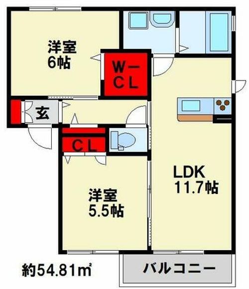 Ele-Garden B棟の間取り