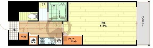 大阪府大阪市浪速区日本橋5丁目(マンション)の賃貸物件の間取り