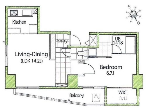 suiteS(スイーツ)504の間取り