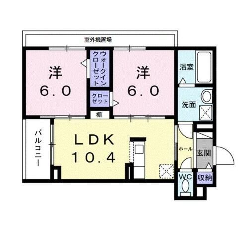 大阪府堺市堺区向陵東町2丁(アパート)の賃貸物件の間取り