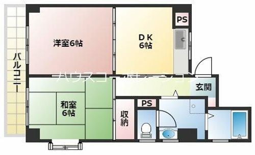 兵庫県尼崎市塚口町3丁目(マンション)の賃貸物件の間取り