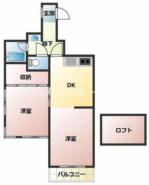 兵庫県尼崎市田能1丁目(マンション)の賃貸物件の間取り