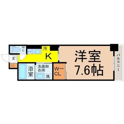 愛知県名古屋市中村区名駅南2丁目(マンション)の賃貸物件の間取り