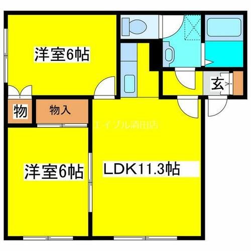 ヴェルディキタノB201の間取り