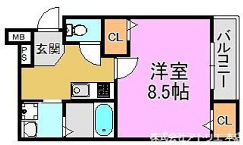 フジパレス高井田Ⅲ番館の間取り